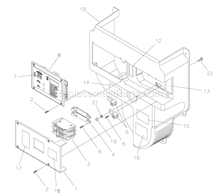Page B Diagram and Parts List for 040210-1  Briggs and Stratton Generator